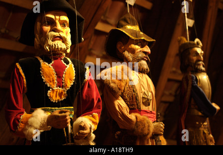 Il Museo delle Marionette nella città di Cesky Krumlov Repubblica Ceca Europa orientale Foto Stock