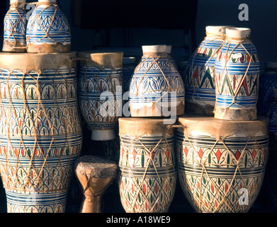 Tamburi africani in vendita a Puerto Banus Costa del Sol, Spagna, Europa Foto Stock