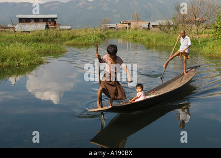 Lago Inle Sankar e regione Kakku MYANMAR Birmania Foto Stock