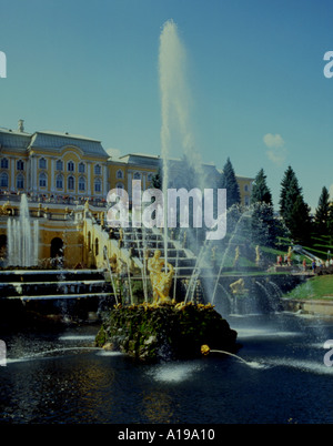 Russia San Pietroburgo Petrodvorets Foto Stock