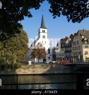 ST-GUILLAUME protestante della chiesa del XIV secolo STRASBURGO ALSACE FRANCIA Foto Stock