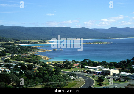 Vista di Stanley dal dado, Tasmania, Australia Foto Stock