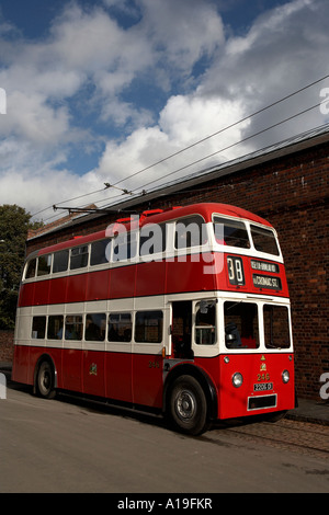 Filobus elettrico al Black Country Living Museum, dudley west Midlands England Regno Unito Foto Stock