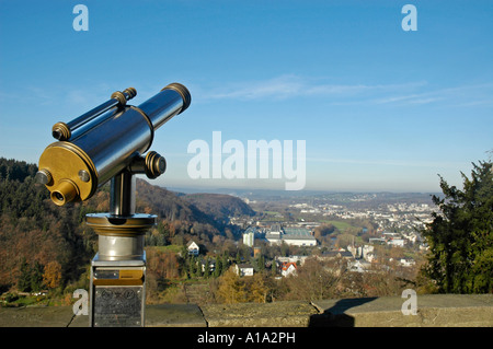 Il telescopio, vista dal Castello Hohenlimburg, Nord Reno-Westfalia, Germania Foto Stock