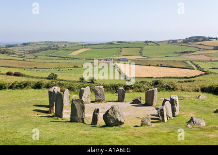 Drombeg stone circle, County Cork, Irlanda Foto Stock