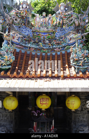 Tempel in Taipei, Taiwan Foto Stock