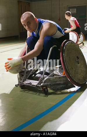 Quad giocatori di rugby Foto Stock