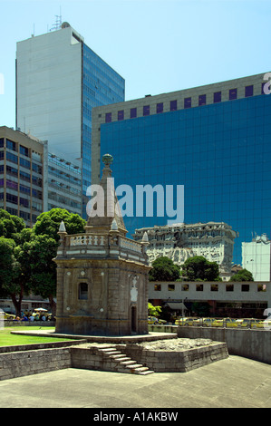 La casa della pompa dell'ex acquedotto sistema di acqua nel centro di Rio de Janeiro in Brasile Foto Stock