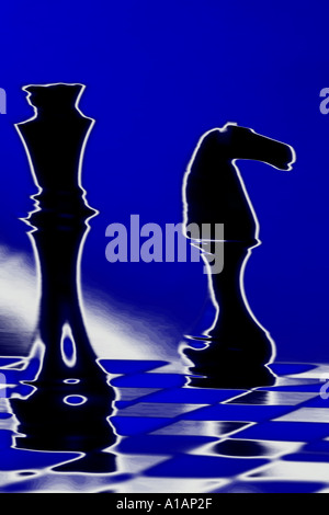 Immagine astratta Knight Pezzo degli scacchi Foto Stock