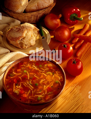 ZUPPA MINESTRONE Foto Stock