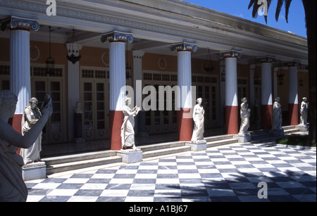 GASTOURI IL PALAZZO ACHILLEION GRECO CORFU ISOLA del mar Ionio EUROPA Foto Stock