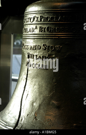 Philadelphia liberty bell crack iconico simbolo americano Foto Stock