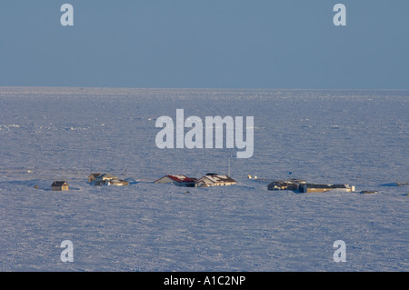 Città sull isola di Herschel off la Mackenzie delta del fiume Yukon Territory Canada Foto Stock