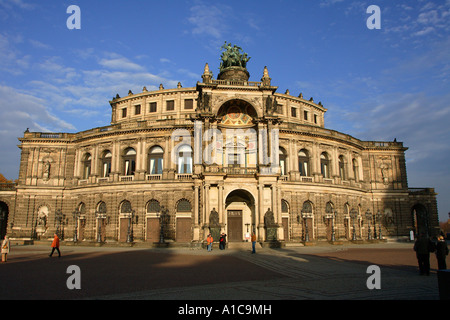 La Semperoper di Dresda, in Germania, in Sassonia, in Dresden Foto Stock