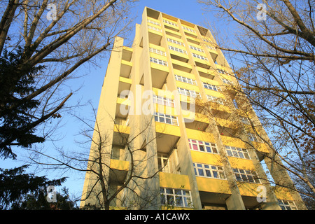 Blocco a torre nel trimestre Hansaviertel, Interbau 1957, Germania Berlino Foto Stock