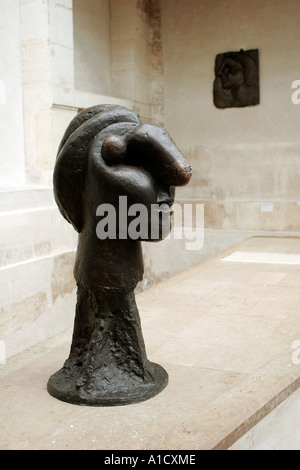 Pablo Picasso scultura di una testa di donna di Pablo Picasso Museum di Parigi Francia Foto Stock