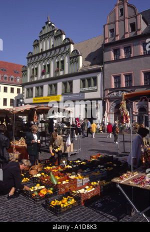 Germania Turingia Weimar market place Foto Stock