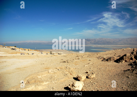 Metzada mountain top vista generale Foto Stock