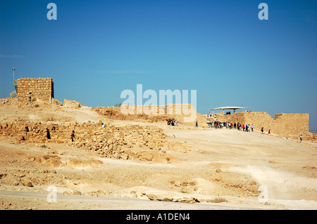 Metzada mountain top vista generale Foto Stock