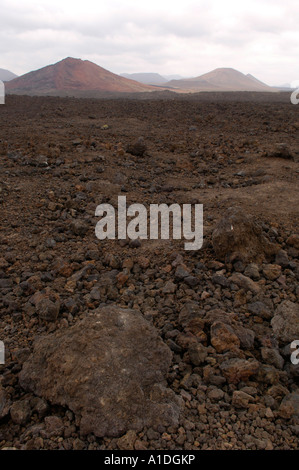 Parque Nacional de Los Volcanes Lanzarote isole Canarie Foto Stock