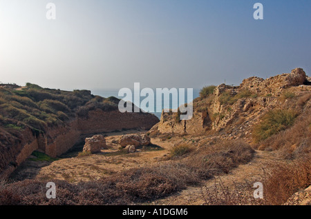 Il fossato asciutto presso il parco nazionale di Apolonia Herzelia Israele Foto Stock