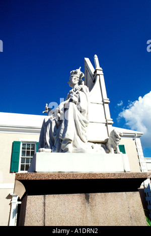 Bahamas Nassau Queen Elizabeth statua Foto Stock
