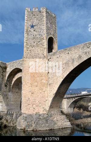 Besalu, Spagna, spagnolo, Catalunya, Espana, 12esimo secolo, fort, twelveth, medievali e città, storia, histonic, bridge Foto Stock