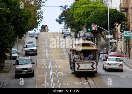 San Francisco Cable Car California Stati Uniti d'America Foto Stock