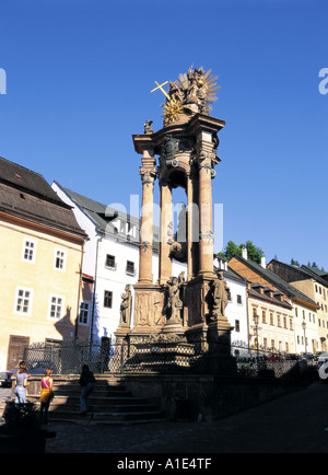 Colonna della Peste in Namestie sv.Trojice a Banska Stiavnica, Slovacchia Foto Stock