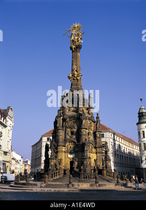 La Colonna della Santa Trinità a Olomouc in Repubblica Ceca Foto Stock