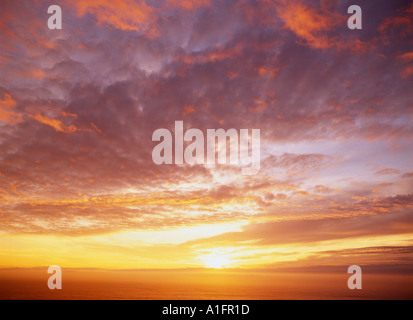 Tramonto vicino a Port Orford Oregon Foto Stock