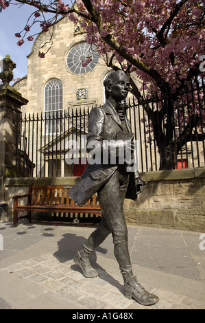 Robert Fergusson monumento scozzese di Edimburgo REGNO UNITO Foto Stock