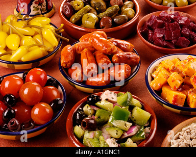 Spagnolo selezione di tapas Foto Stock