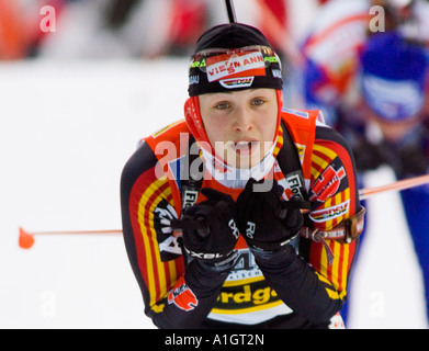 Magdalena Neuner Germania gare di Coppa del Mondo di Biathlon Ruhpolding 15 01 2006 Foto Stock