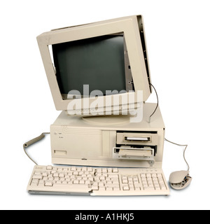 Il vecchio computer rotto Foto Stock