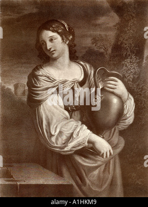 La donna di Samaria da una edizione di Giovanni Browns Self interpretare la Bibbia pubblicata per la prima volta nel 1778 Foto Stock