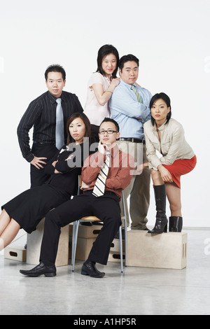 Ritratto di un gruppo di dirigenti aziendali Foto Stock