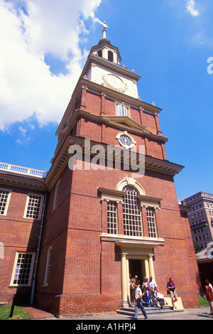 Philadelphia Independence Hall o Philadelphia state House a Independence National Park Pennsylvania USA. Storica rivoluzione americana USA Foto Stock