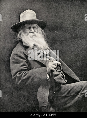 Walt Whitman, 1819 - 1892. Poeta americano Foto Stock