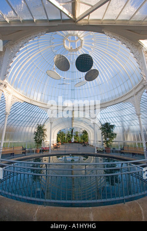 Restaurato recentemente Kibble Palace serra in Botanic Gardens Glasgow Scotland Regno Unito Foto Stock