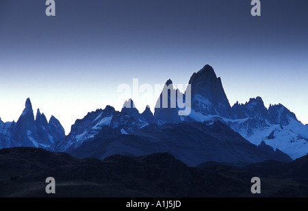 Gamma Fitz Roy nel Parque Nacional Los Glaciares, Santa Cruz, Patagonia, Argentina Foto Stock