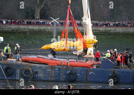 Salvataggio del Fiume Tamigi nord dal Naso a Bottiglia Whale Foto Stock