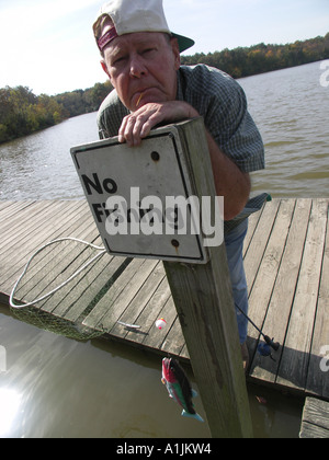 Nessun segno di pesca Foto Stock