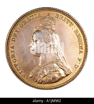 La regina Victoria pre 1 decimale 0ne scellino 12 dodici vecchi pence 1887 testa a sinistra crown Empress of India dei gratia Foto Stock