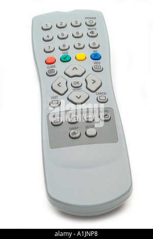 Grigio tv telecomando vista libera digital Foto Stock