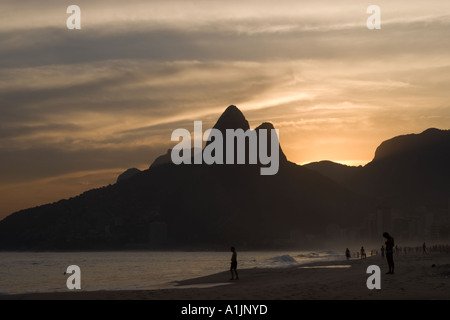 Tramonto su Ipanema Foto Stock