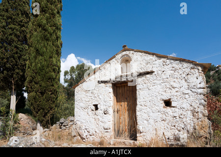 Le storiche rovine della vecchia Kardamyli, Kardamyli, il Mani penisola del Peloponneso, Grecia Foto Stock