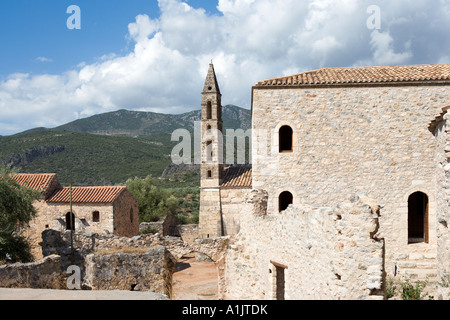 Le storiche rovine della vecchia Kardamyli, Kardamyli, il Mani penisola del Peloponneso, Grecia Foto Stock