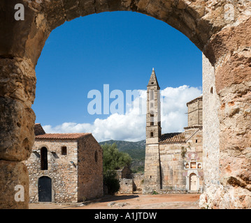 Le storiche rovine della vecchia Kardamyli, Kardamyli, il Mani penisola del Peloponneso, Grecia Foto Stock