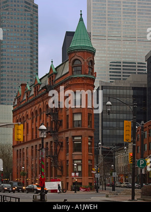 Flatiron Building in Piazza Gooderham, Toronto Ontario Foto Stock